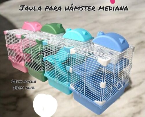 JAULA PARA HAMSTER MEDIANA CON SEGUROS
